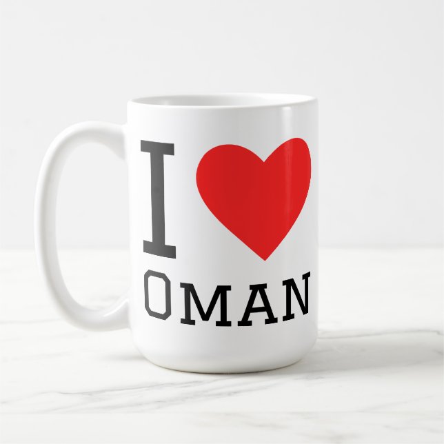 Ich liebe Oman Kaffeetasse (Links)
