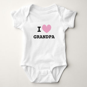 Ich liebe Opa Baby-Bodysuit für neugeborenes Kind Baby Strampler