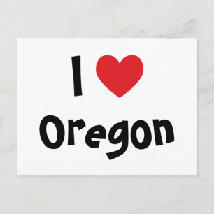 Ich liebe Oregon Postkarte