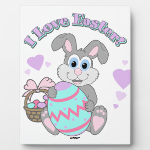 Ich Liebe Ostern! Osterhase Fotoplatte