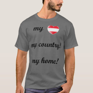 Ich Liebe Österreich Flaggen meine Zuhause Mein La T-Shirt