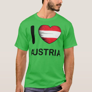Ich Liebe Österreich Flaggen meine Zuhause Mein La T-Shirt