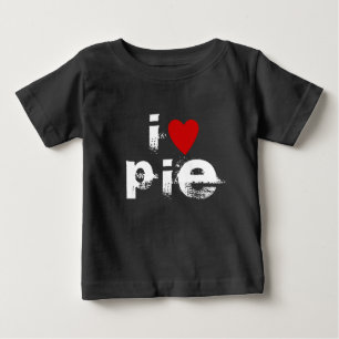 Ich liebe P I E   Herz benutzerdefinierter Text PI Baby T-shirt
