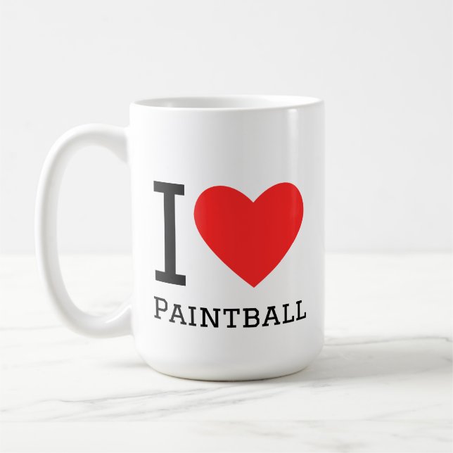 Ich liebe Paintball Kaffeetasse (Links)