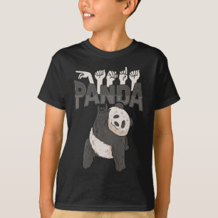 Ich liebe Panda ASL-Handgeste Gehörloser Hörverlus T-Shirt