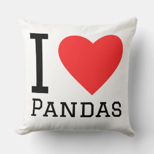 Ich liebe Pandas Kissen