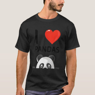 Ich liebe Pandas Riesiger Panda Bär T-Shirt