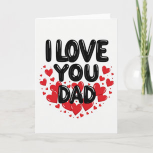 Ich liebe Papa Herzen Grafikkarte Karte