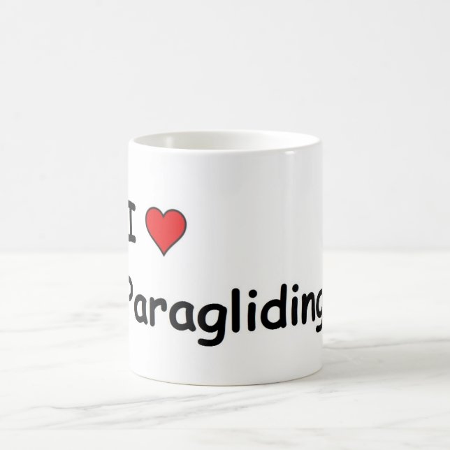 Ich liebe Paragliding Kaffeetasse (Mittel)