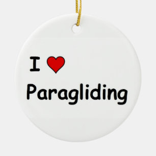 Ich liebe Paragliding Keramikornament