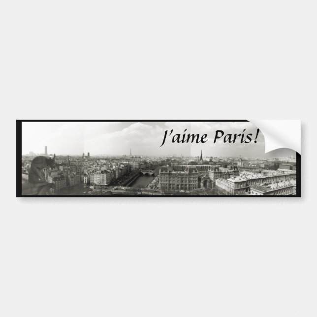 "Ich Liebe Paris!" Autoaufkleber (Vorne)