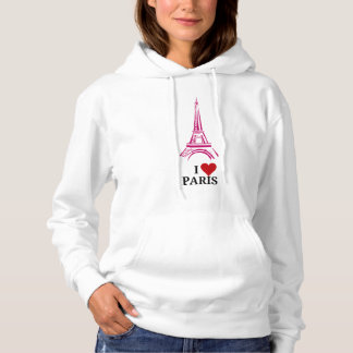 Ich liebe Paris Eiffelturm Ästhetik Hoodie
