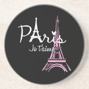 Ich liebe Paris Eiffelturm Frankreich Französische Getränkeuntersetzer