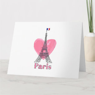 Ich liebe Paris Eiffelturm Frankreich Geschenk Karte