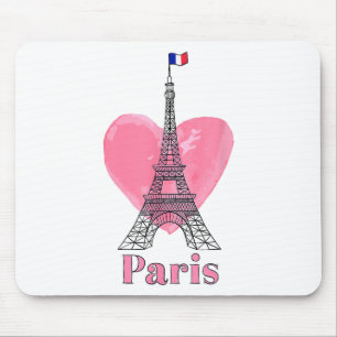 Ich liebe Paris Eiffelturm Frankreich Geschenk Mousepad