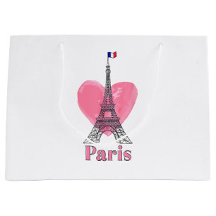 Ich liebe Paris Eiffelturm Frankreich GeschenkIch Große Geschenktüte