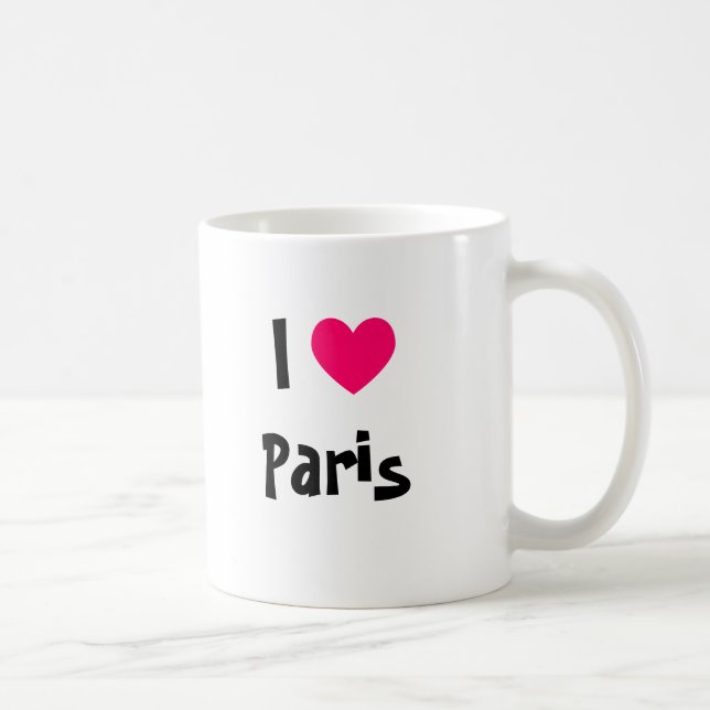 Ich liebe Paris Kaffeetasse (Rechts)