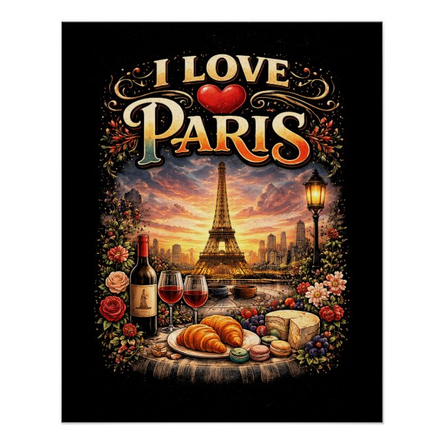 Ich liebe Paris Poster (Vorderseite)