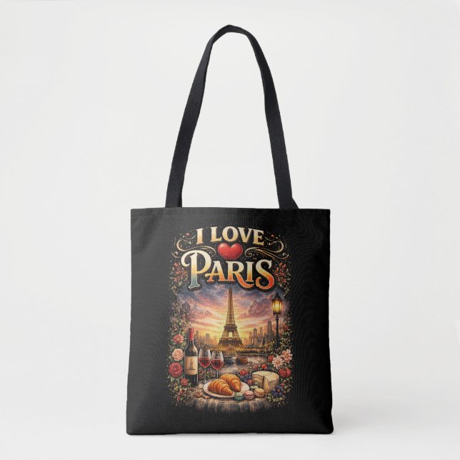 Ich liebe Paris Tasche (Vorderseite)
