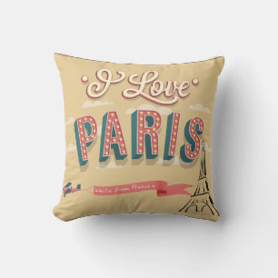 Ich liebe Paris Vintage Kissen