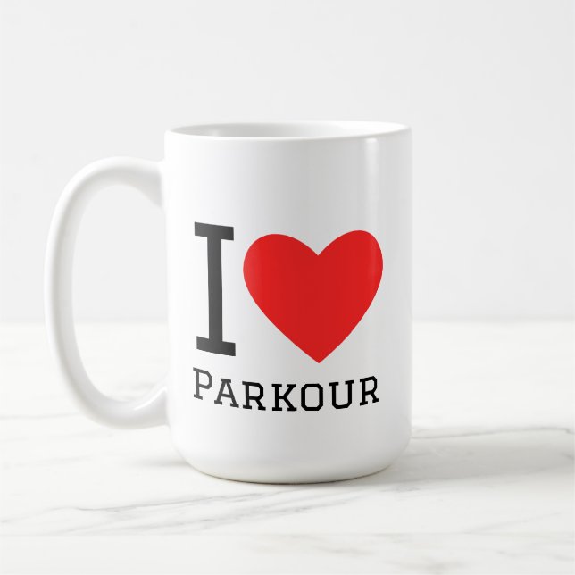 Ich liebe Parkour Kaffeetasse (Links)
