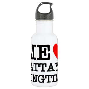 ICH LIEBE PATTAYA SEIT LANGEM EDELSTAHLFLASCHE