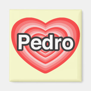 Ich liebe Pedro. Ich liebe dich Pedro. Herz Magnet