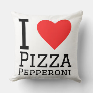 Ich liebe Pepperoni-Pizza  Kissen