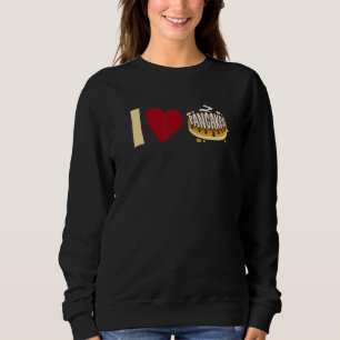 Ich liebe Pfannkuchen - lustiger Pfannkuchen Sweatshirt