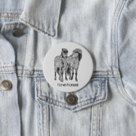 Ich Liebe Pferde! Niedliche isländische Ponys Button
