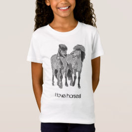 Ich Liebe Pferde! Niedliche isländische Ponys T-Shirt