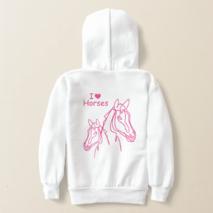 Ich Liebe Pferde niedlichen Mädchenkleidung für  Hoodie