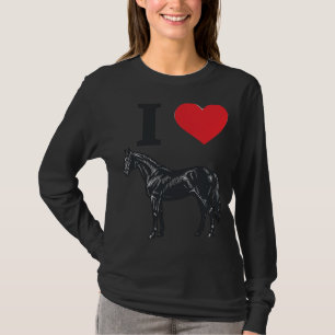 Ich liebe Pferde Vintage-Stich-Shirt-Design_1 T-Shirt