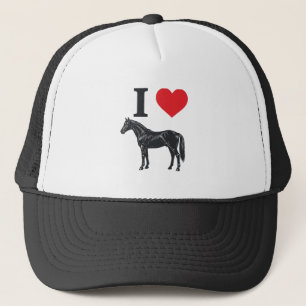 Ich liebe Pferde Vintage-Stich-Shirt-Design_1 Truckerkappe