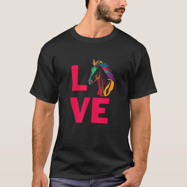 Ich Liebe Pferdebesitzer und Tierhalter T-Shirt (Vorderseite)