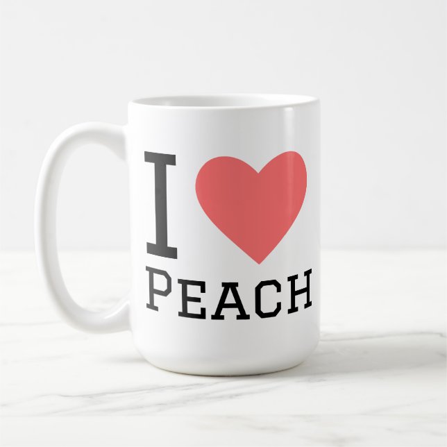Ich liebe Pfirsich  Kaffeetasse (Links)