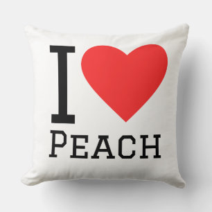 Ich liebe Pfirsich Kissen