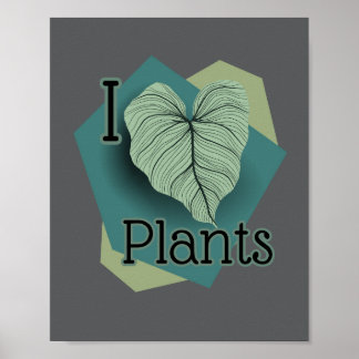 Ich liebe Pflanzen Poster
