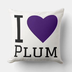 Ich liebe Pflaume Kissen