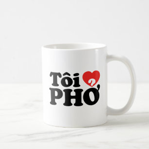 Ich liebe Pho (Töi ❤ PHỞ) Vietnamesische Sprache Kaffeetasse