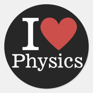 Ich ❤️ Liebe Physik für Studenten/Fakultät Runder Aufkleber
