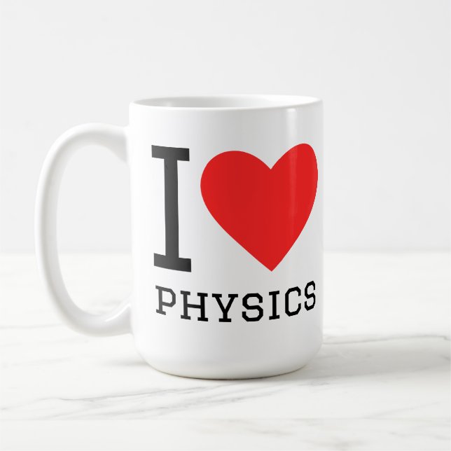 Ich liebe Physik  Kaffeetasse (Links)
