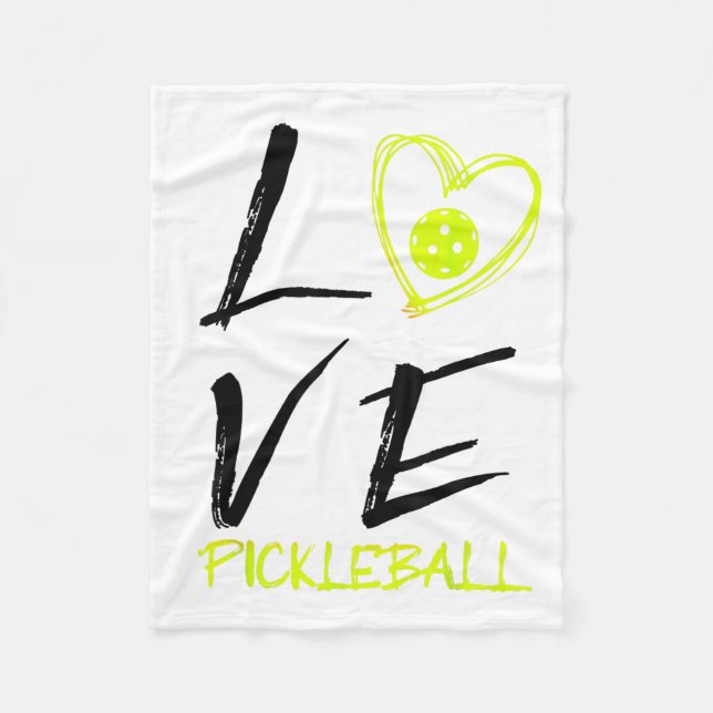 Ich liebe Pickleball lustiger Pickle Ball  Fleecedecke (Vorderseite)