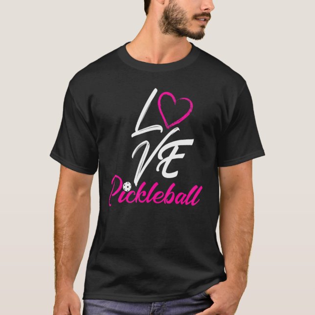 Ich Liebe Pickleball mit Paddelsport für Männer T-Shirt (Vorderseite)