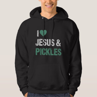 Ich liebe Pickles & Jesus Lustiger Pickle-Liebhabe Hoodie