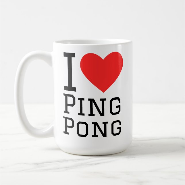 Ich liebe Ping Pong Kaffeetasse (Links)