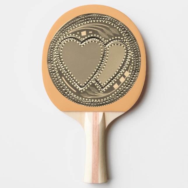 Ich Liebe Ping Pong mit Mitgefühl Tischtennis Schläger (Vorderseite)