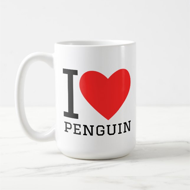 Ich liebe Pinguin Kaffeetasse (Links)