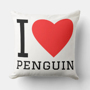 Ich liebe Pinguin Kissen