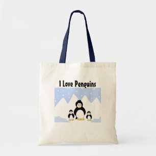 Ich liebe Pinguine Tragetasche